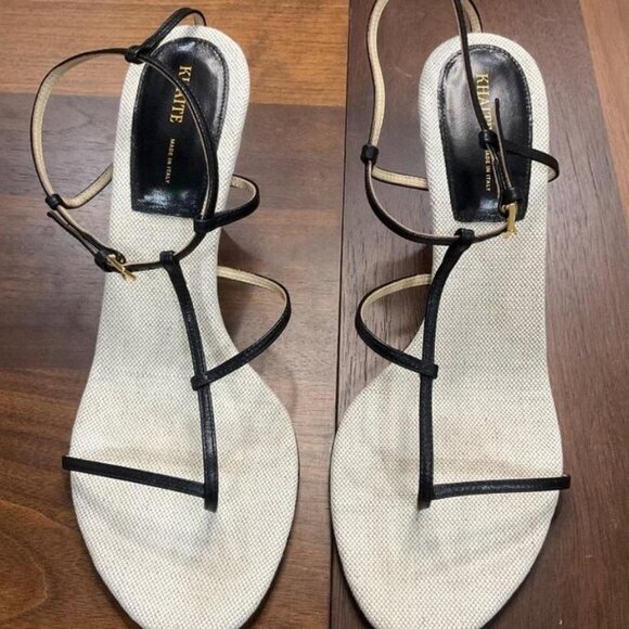 Khaite Women's Black and Cream Sandals - Picture 3 of 5
